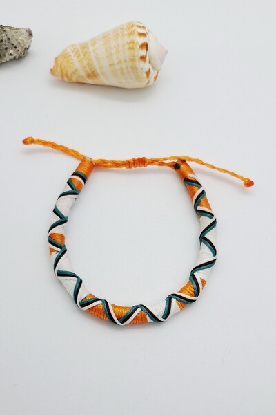 AYS TASARIM El yapimi rasta renkli ip bileklik