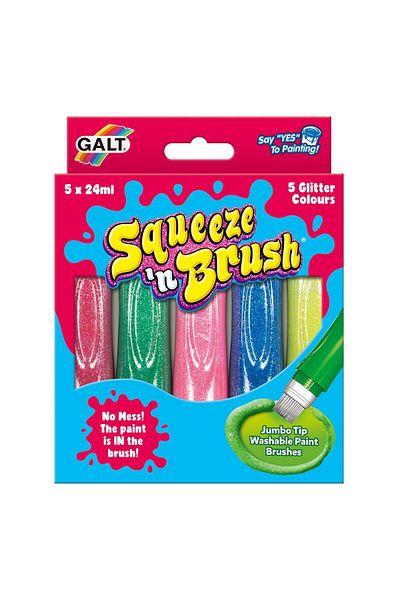 Galt Set acuarele sclipitoare, Galt, Squeeze'n Brush, 5 culori