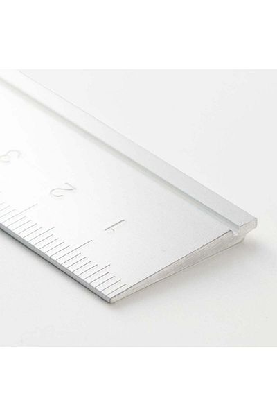 Muji مسطرة ألومنيوم، 15 سم، فضي