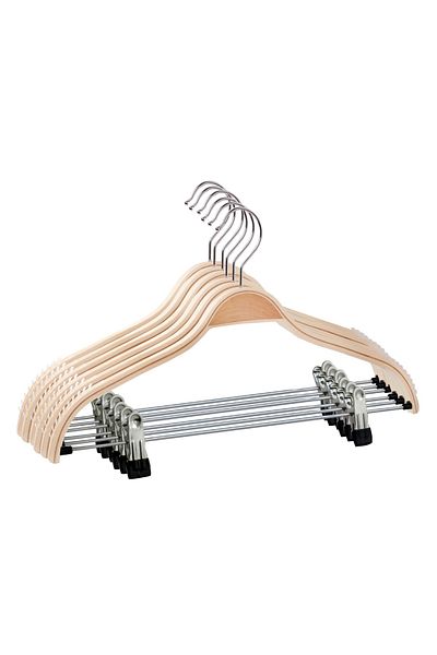 UnicUtil Set 20 Umerase din Lemn Laminat, UnicUtil, cu Clipsuri Metalice