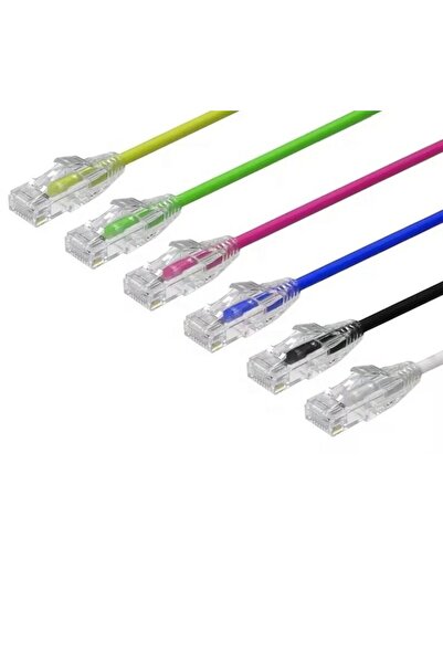 dalimag Cablu CAT 6A Slim UTP, 4PR/28AWG Pure Cooper, Patchcord, 5 feet, 150 cm, Alb