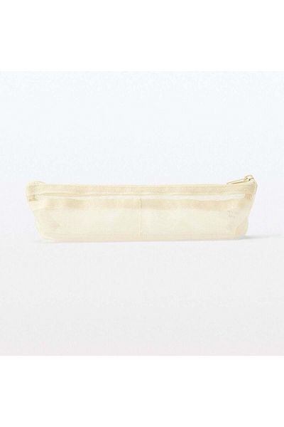 Muji Nylon Mesh Pen Case With Gusset, W 18.5 x H5 x Gusset 4 cm