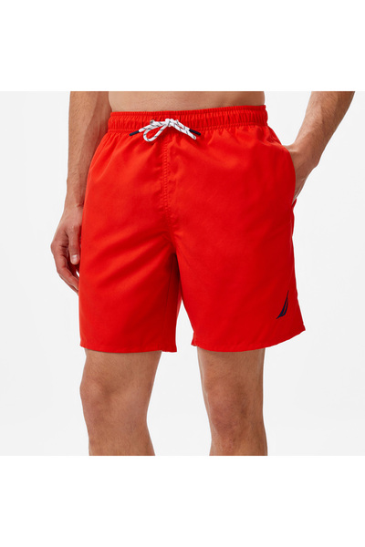 Nautica Erkek Kırmızı Regular Fit Deniz Şortu