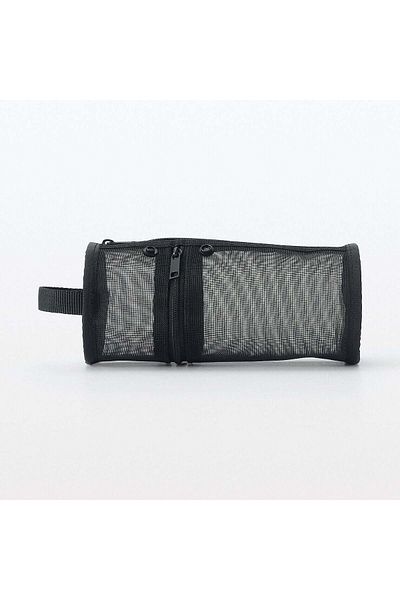 Muji Nylon Mesh Vertical/Horizontal Pen Case, W7.5 x H17.7 cm