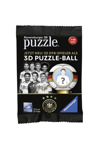 RAVENSBURGER Puzzle 3D Ravensburger, Ball Blindpacks WM 2018, 27 piese