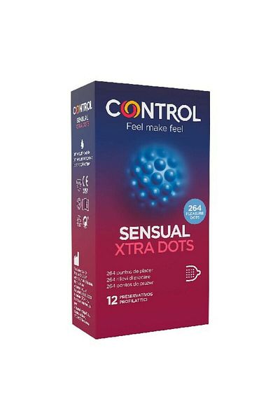 Roccobarocco Sensual Xtra Dots Control Condoms, 12 units