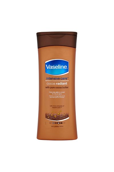 Vaseline Body Lotion, Vaseline, Radiant Cocoa, with Cocoa Butter, for Skin Care, Intense Hydration, 400ml
