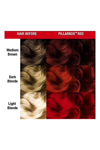 Steradent Vopsea de păr semi-permanentă, Manic Panic, Pillarbox Red, 118ml