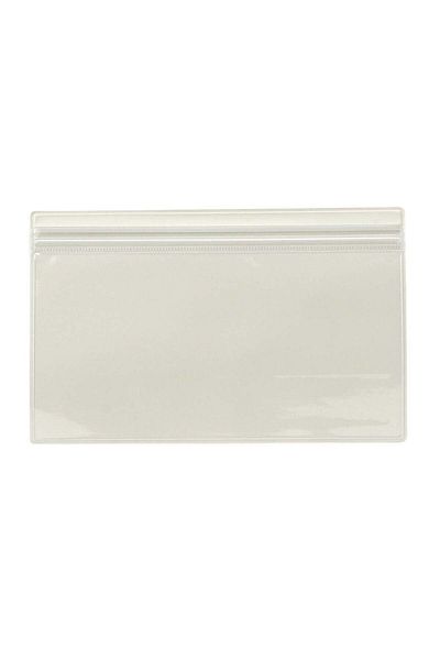 Muji مجلد جيب شفاف من جانب واحد، 120 × 190 مم، أبيض رمادي