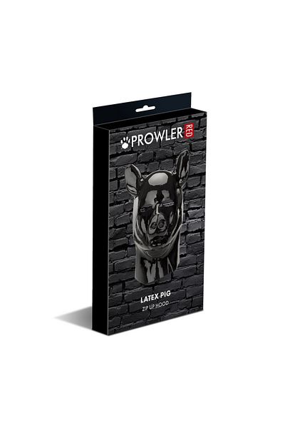 POWER LED Latex Mask, Prowler Red, Pig model, Black