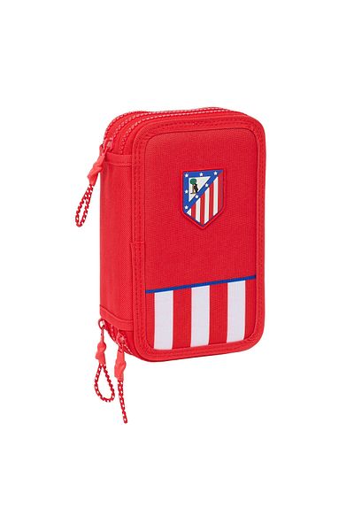 Aigner Parfums Triple pencil case, Atlético Madrid, red, 36 pieces