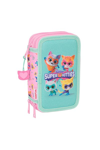 STADA Penar triplu SuperKitties, roz-turcoaz, 37 piese