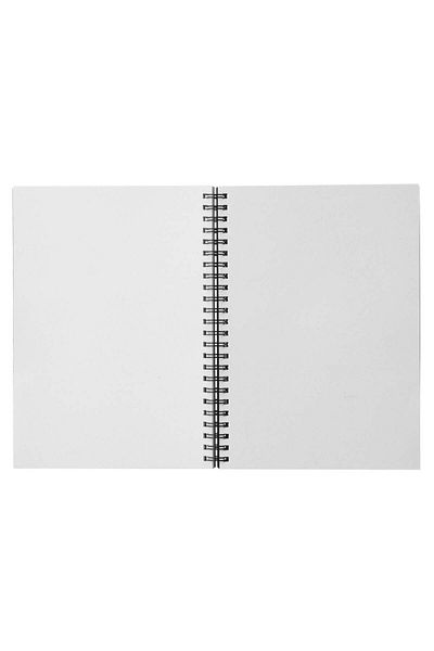 Muji Plain Wirebound Notebook, 80 Sheets, A5, Dark Grey