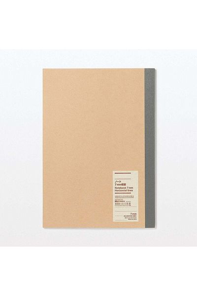 Muji Notebook 7 mm Horizontal Lines, B5, 30 Sheets