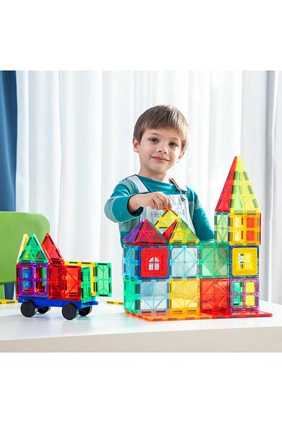InnovaGoods InnovaGoods 3D Magnetic Construction Set, 57 Pieces, Multicolor