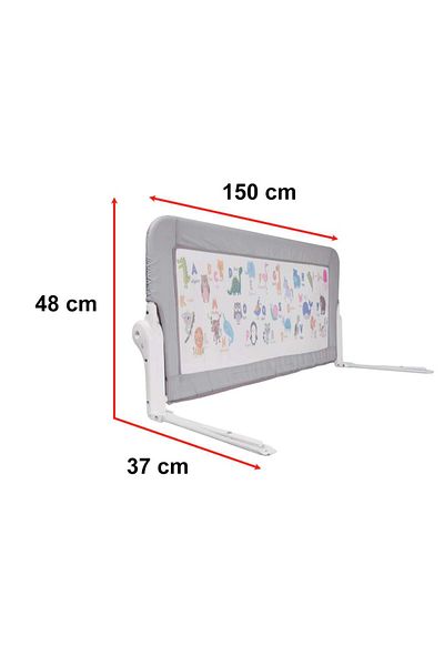 GUİMO Bed Guard, Guimo, 150x48 Cm, Animal Decor, Grey