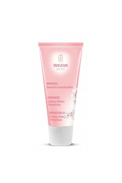 Weleda Cremă de mâini, Weleda, cu migdale, efect hidratant pentru ten sensibil, cu migdale, 50 ml