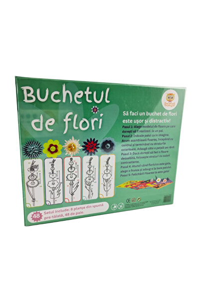 Bufnitel Flower Bouquet Creation Set, Owl, 48 colorful pieces