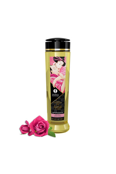 Shunga Ulei de masaj erotic, model Rose, 240 ml
