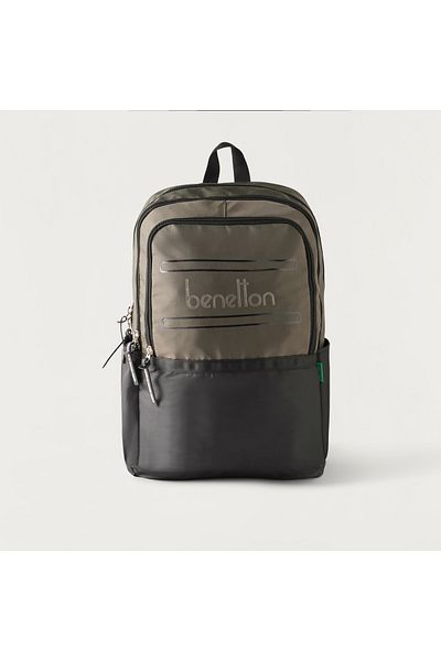 United Colors of Benetton UCB Printed 18-inch Backpack with Adjustable Shoulder Straps - 30x10x43 cms
