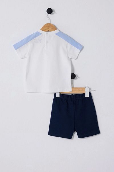 U.S. Polo Assn. U.S Polo Assn Baby Boy 2-Piece Set - White/Blue
