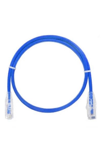 dalimag Cablu CAT 6A Slim UTP, 4PR/28AWG Cupru Pur, Patchcord, 3 picioare, 90 cm, Albastru