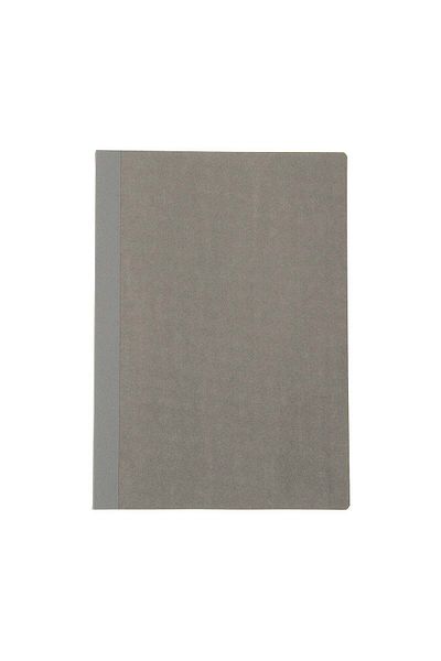 Muji Opens Flat Horizontal Ruled Vertical Dots Paper Notebook, 80 Sheets, A5, Light Grey