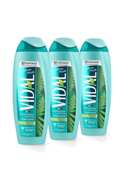 Vidal Gel de duș, Vidal, White Musk, 250ml, pachet de 3