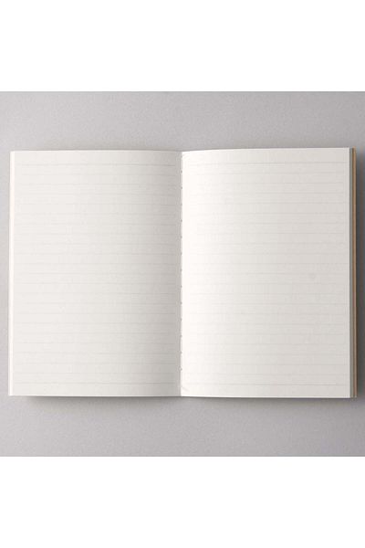 Muji 6 mm Horizontal Ruled Line Notebook, 30 Sheets, A6, Beige