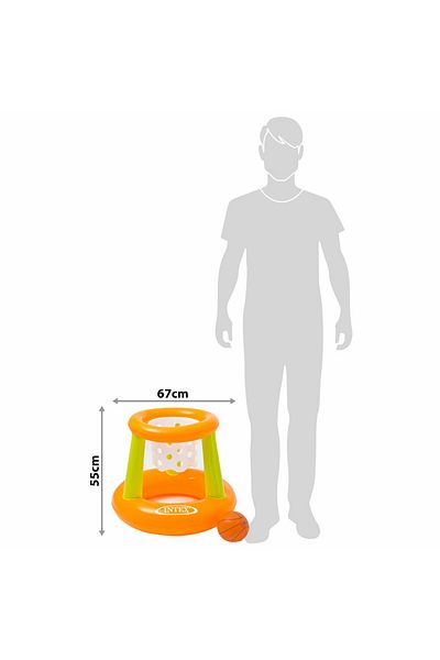 Nose Inflatable Basketball Hoop, Intex, 67 x 55 cm, Orange Green