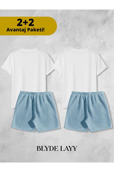 BLYDE LAYY Unisex 2-Piece Snake Printed Blyde Layy Design Lover Combination (2 Shorts - 2 T-Shirt Sets)