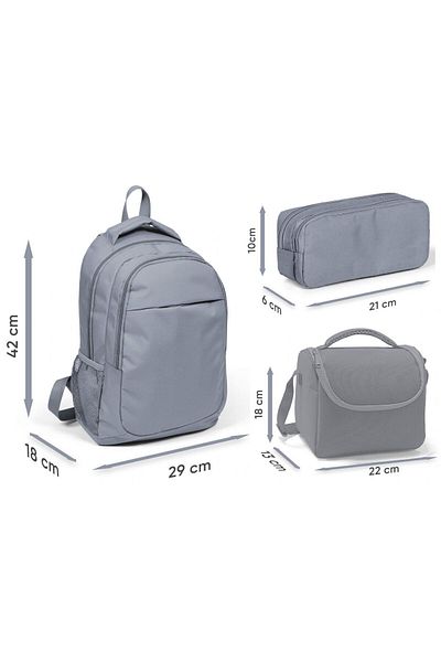 Coral High Set de genți pentru băieți cu trei compartimente, leu război negru, pentru școala primară și gimnazială