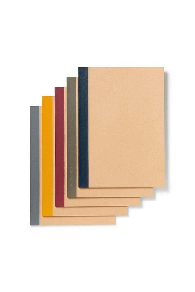 Muji Planted Tree Paper Bleed Proof Notebook, Set of 5, 7 mm