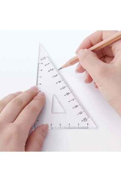 Muji Acrylic Set Square , Triangulr Ruler , 30 / 60 Degrees