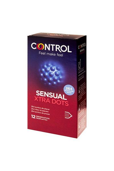 Roccobarocco Sensual Xtra Dots Control Condoms, 12 units