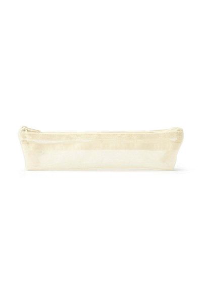Muji Nylon Mesh Pen Case With Gusset, W 18.5 x H5 x Gusset 4 cm