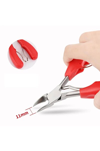 JustZEN Cleste pedichiura, JustZEN™ Profesional, Pentru Unghiile Incarnate Sau Groase, Inox, Rosu