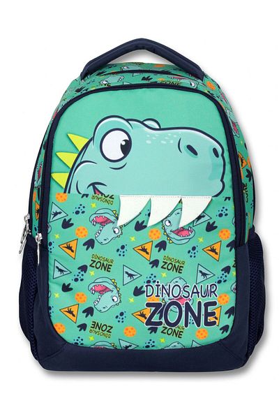 ÜMİT ÇANTA Cennec 5018 (Dinosaur - Green Navy Blue - Boy) School Bag - Dinosaur Tooth Detail
