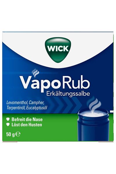 WICK VapoRub, unguent adjuvant împotriva răcelii și simptomelor, 50gr