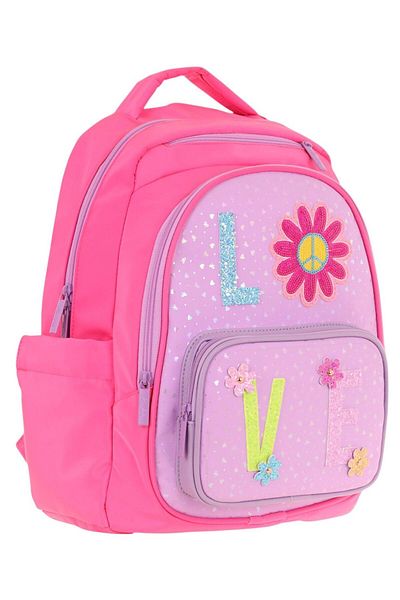 KAUKKO Kids Glitter Love Patterned Girl's Four Compartment School Bag - L5211