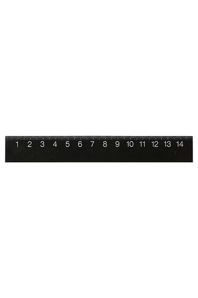 Muji Double Sided Scale Ruler, 15 cm, Black