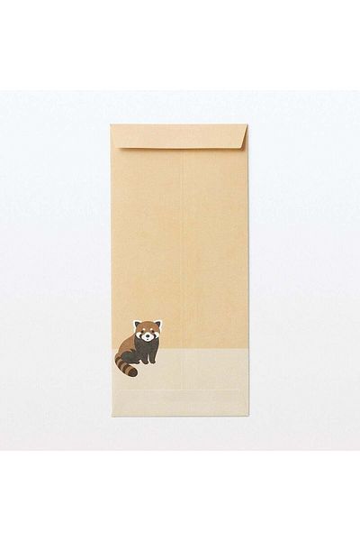 Muji Bamboo Paper Petit Envelope Red Panda