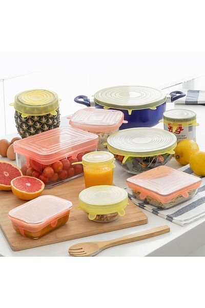 InnovaGoods Reusable and adjustable lids, Set of 10 pieces