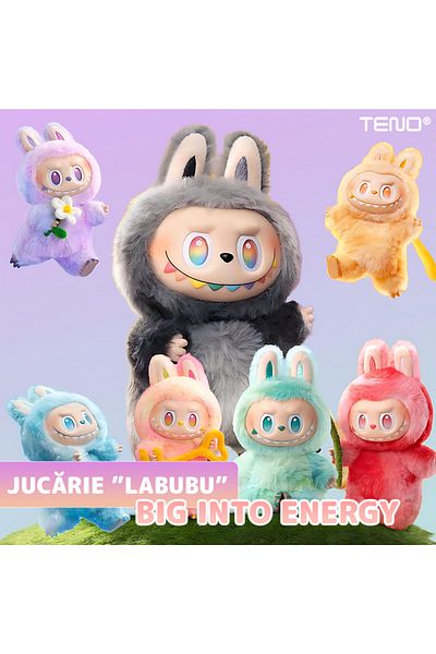 Teno Plush Toy Labubu Teno® Keychain, Pop Mart, Big Into Energy collection, 15-17 cm, multicolor