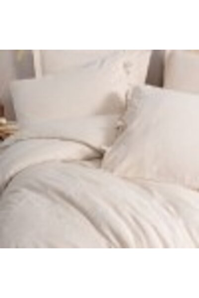 Cotton Box Linen and cotton bed linen with embroidery, Cotton Box, Esmira Beige