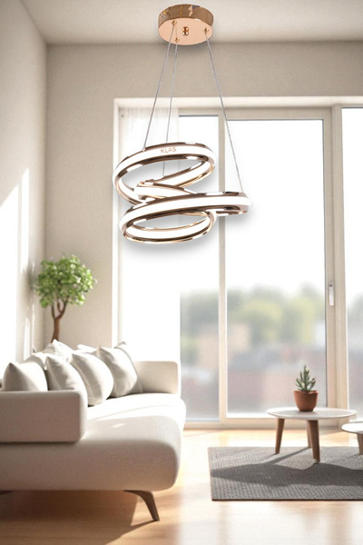 KORKMAZ KLAS KORKMAZ KLAS CAM AYDINLATMA ULTRA LED AVİZE ORTA BOY 3 RENK IŞIK