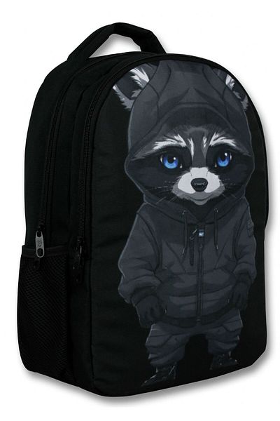 ÜMİT ÇANTA Hope Bag Boys' School Backpack - Raccoon - Black - 5103 (7 Years and Above)