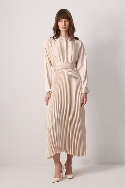 Touché Privé Pleated Satin Dress
