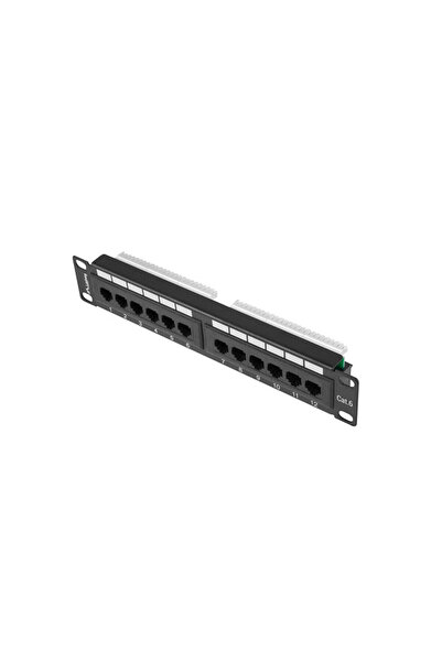 Lanberg Patch Panel 12-porturi UTP Cat6 Lanberg PPU6-9012-B, negru