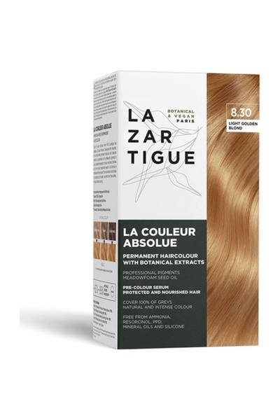 Lazartigue Vopsea de păr Lazartigue, The Absolute Color 8.30, Blond Auriu Deschis